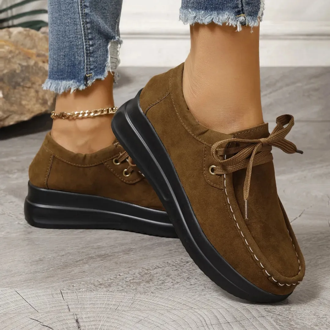2025 Lace-Up Thick-Soled Casual Shoes