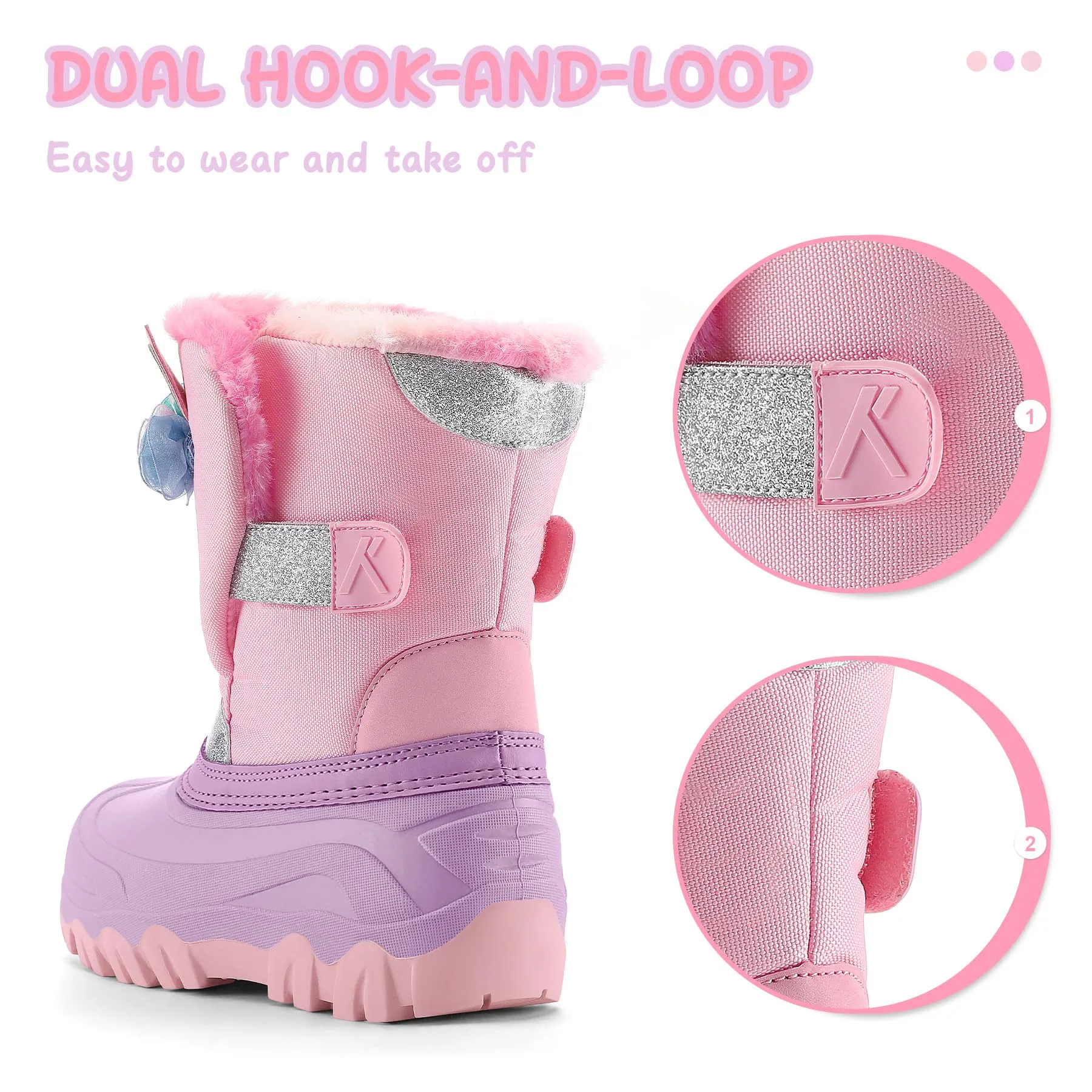 3D Unicorn Flower Snow Boots