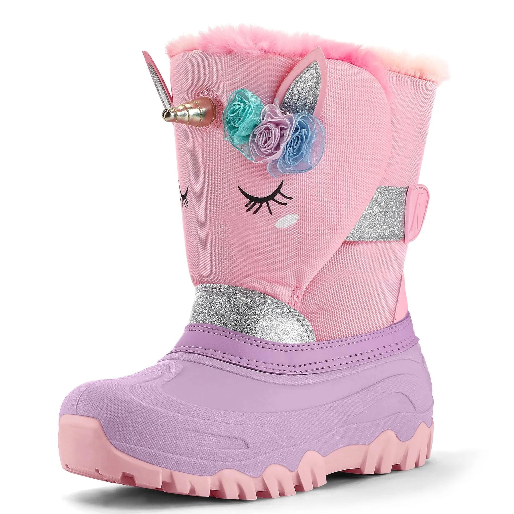 3D Unicorn Flower Snow Boots