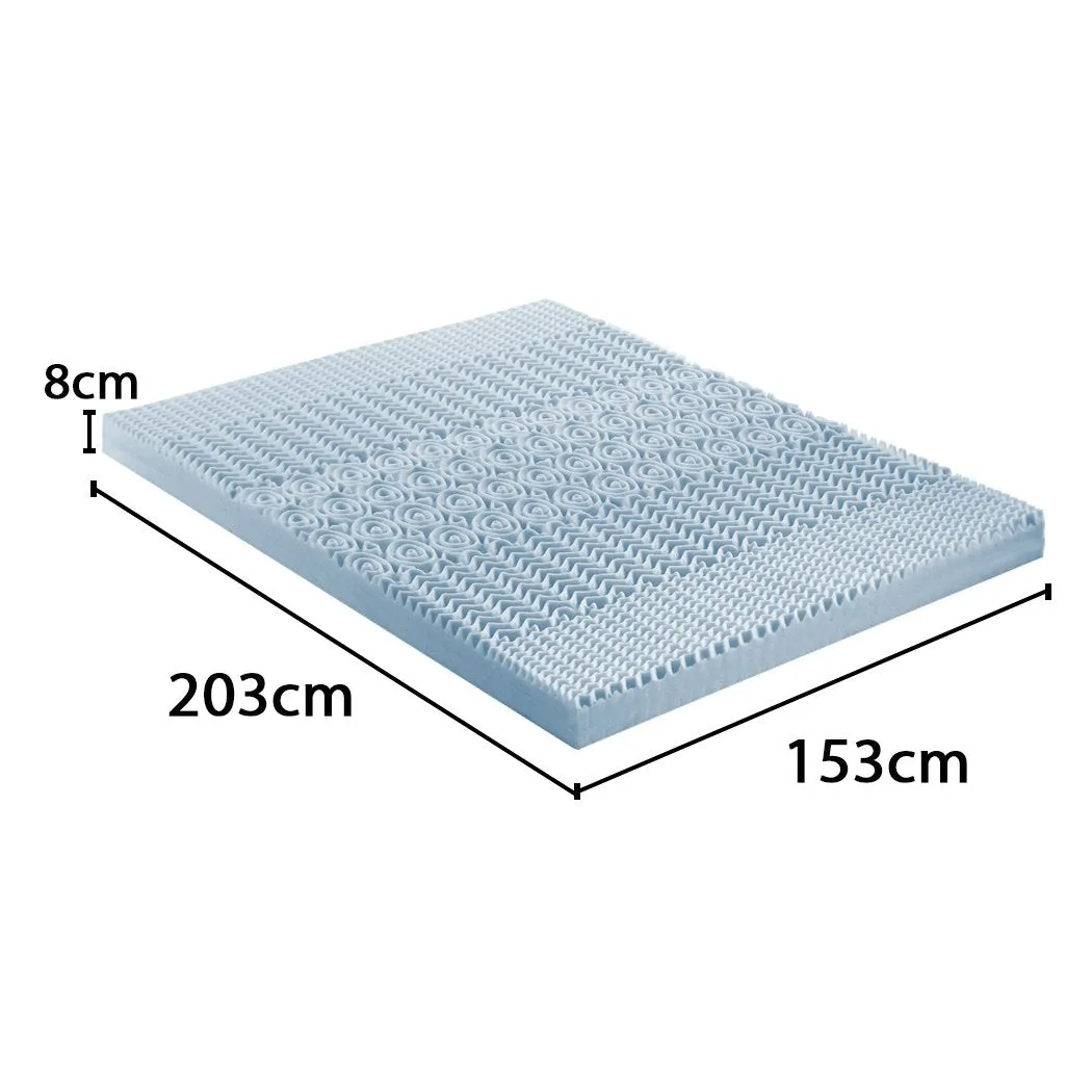 8cm Bedding Cool Gel Memory Foam Bed Mattress Topper Bamboo Cover Queen