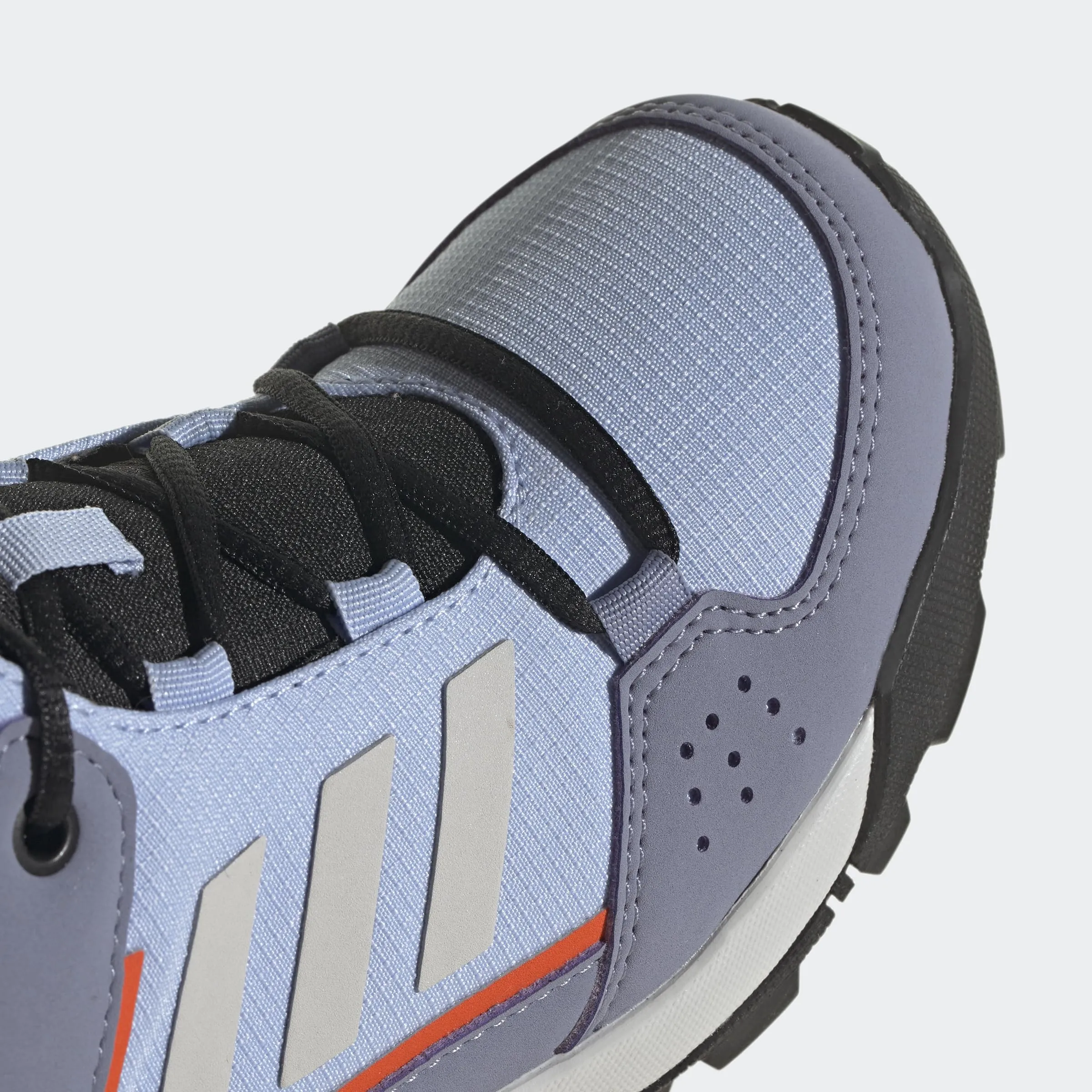 adidas Kids' Terrex Hyperhiker Mid Hiking Shoe 4 Big Kid Blue Dawn/Grey One/Solar Gold