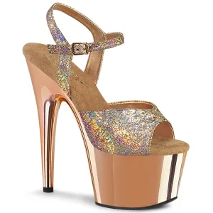 ADORE-709HM  Rose Gold Holo Metallic Pu/Rose Gold Chrome
