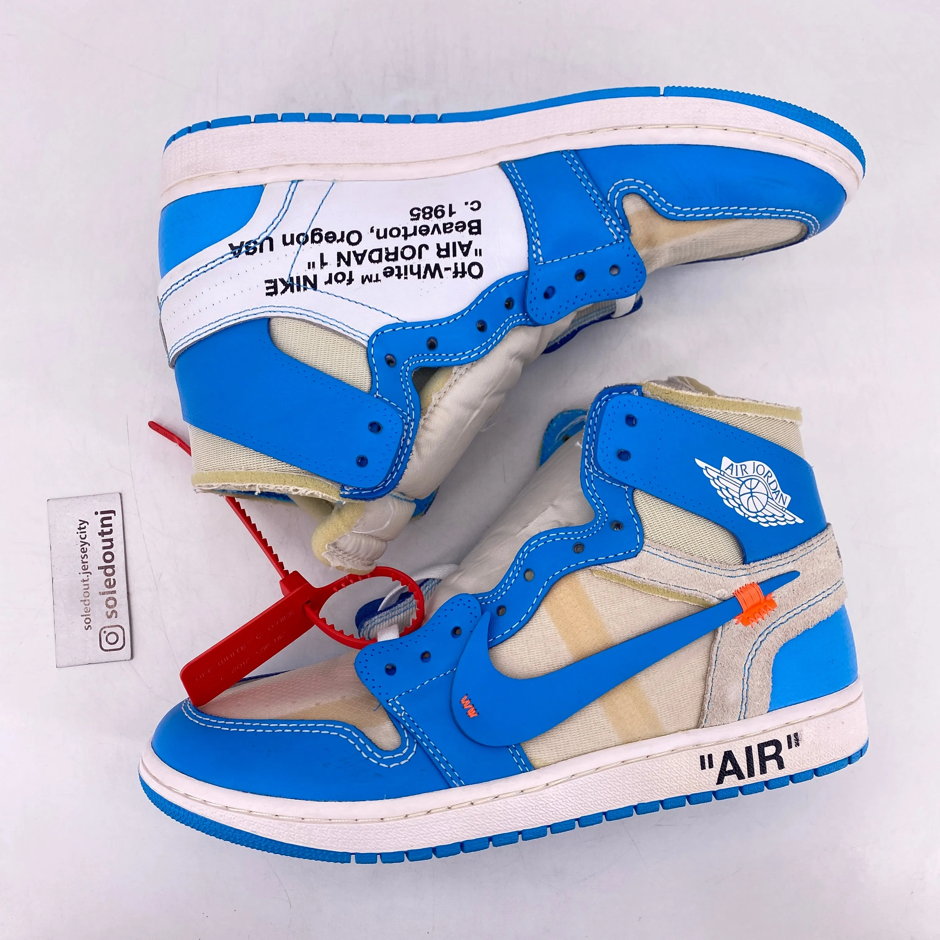 Air Jordan 1 Retro High OG "Off White Unc" 2017 Used Size 9