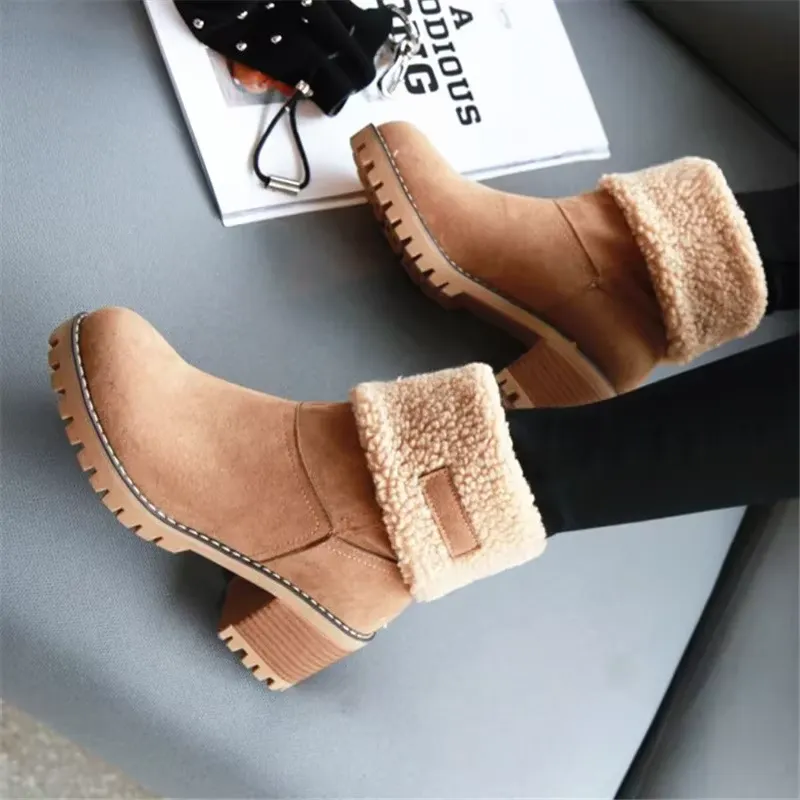 Aisu - Stylish warm leather snow boots