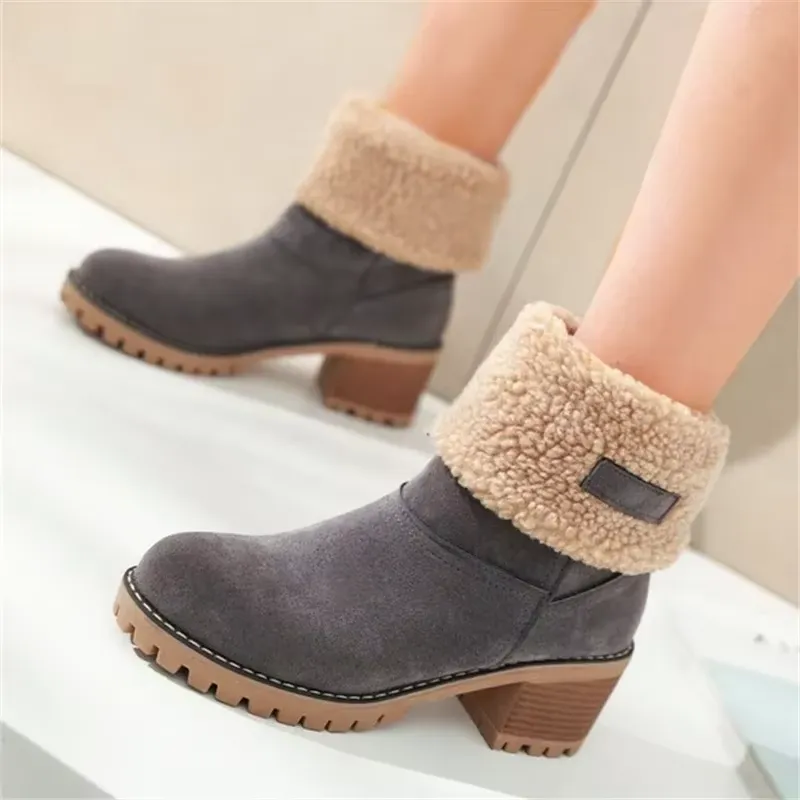 Aisu - Stylish warm leather snow boots