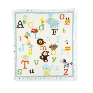 Art Walk Alphabet Soup Knit Blanket