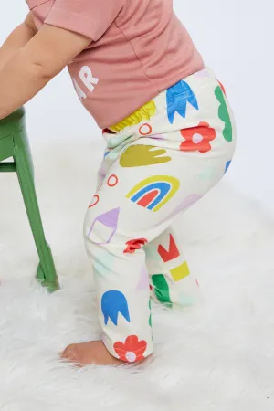 Baby & Kid Organic Leggings - Doodles