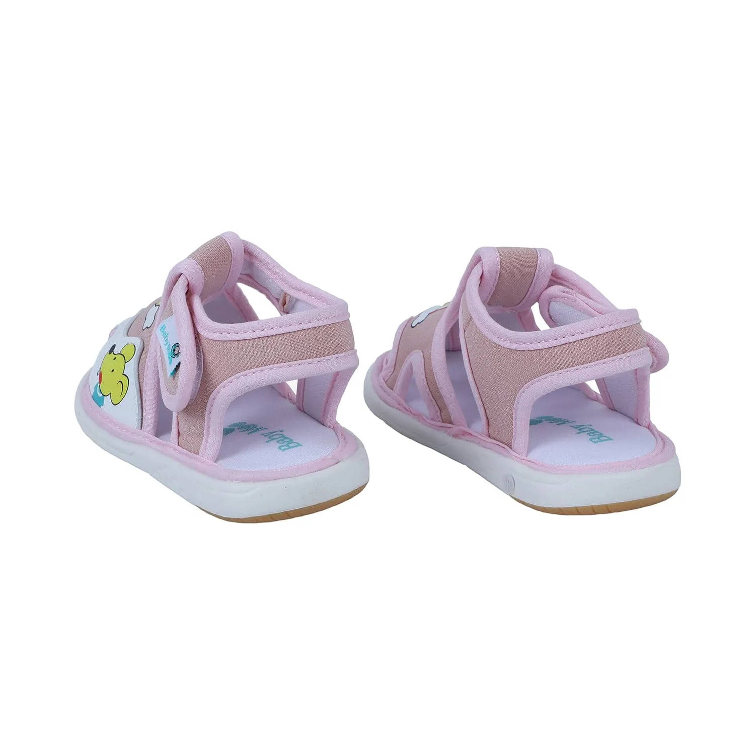 Baby Moo Rainbow Chu-Chu Sound Breathable Anti-Skid Sandals - Pink