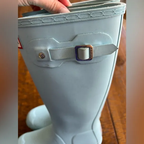 Blue hunter rain-boots