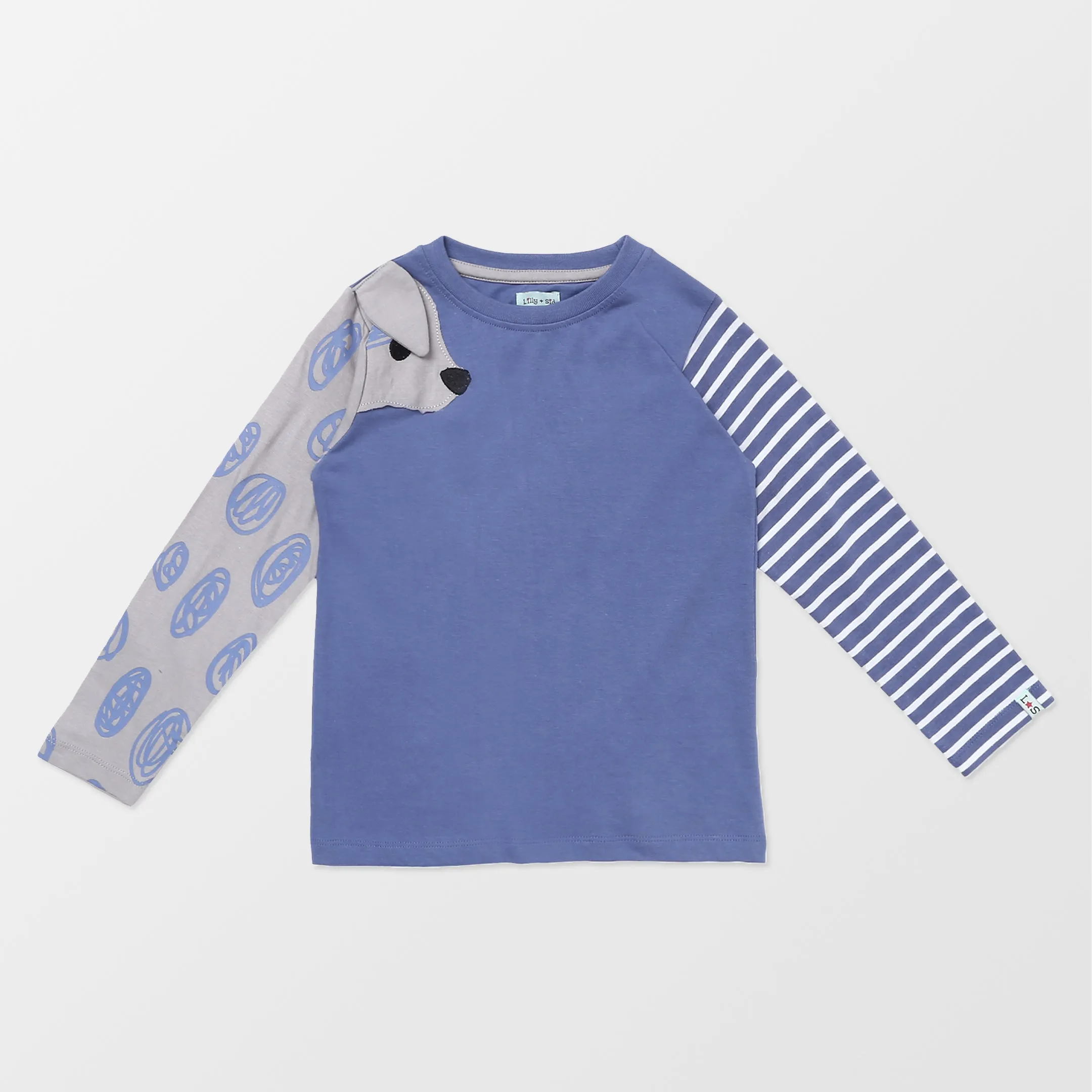 Blue Leopard Applique Top