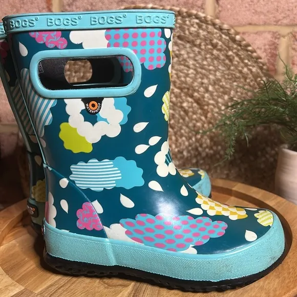 Bogs Rain Boots Youth Kids', Clouds size 10