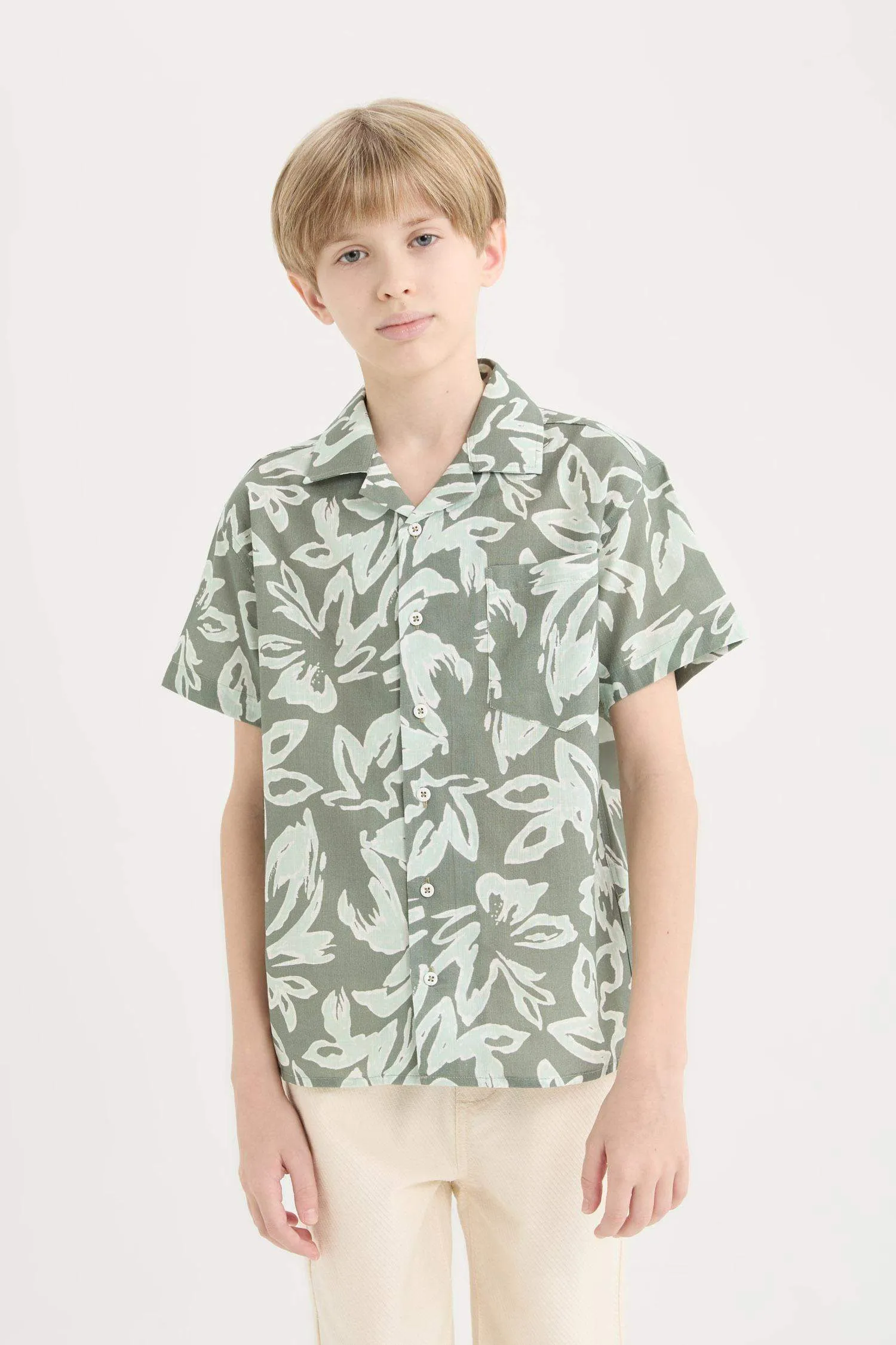 Boy Oversize Fit Polo Neck Short-Sleeve Shirt