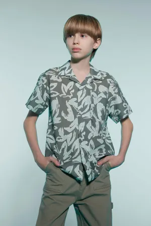 Boy Oversize Fit Polo Neck Short-Sleeve Shirt