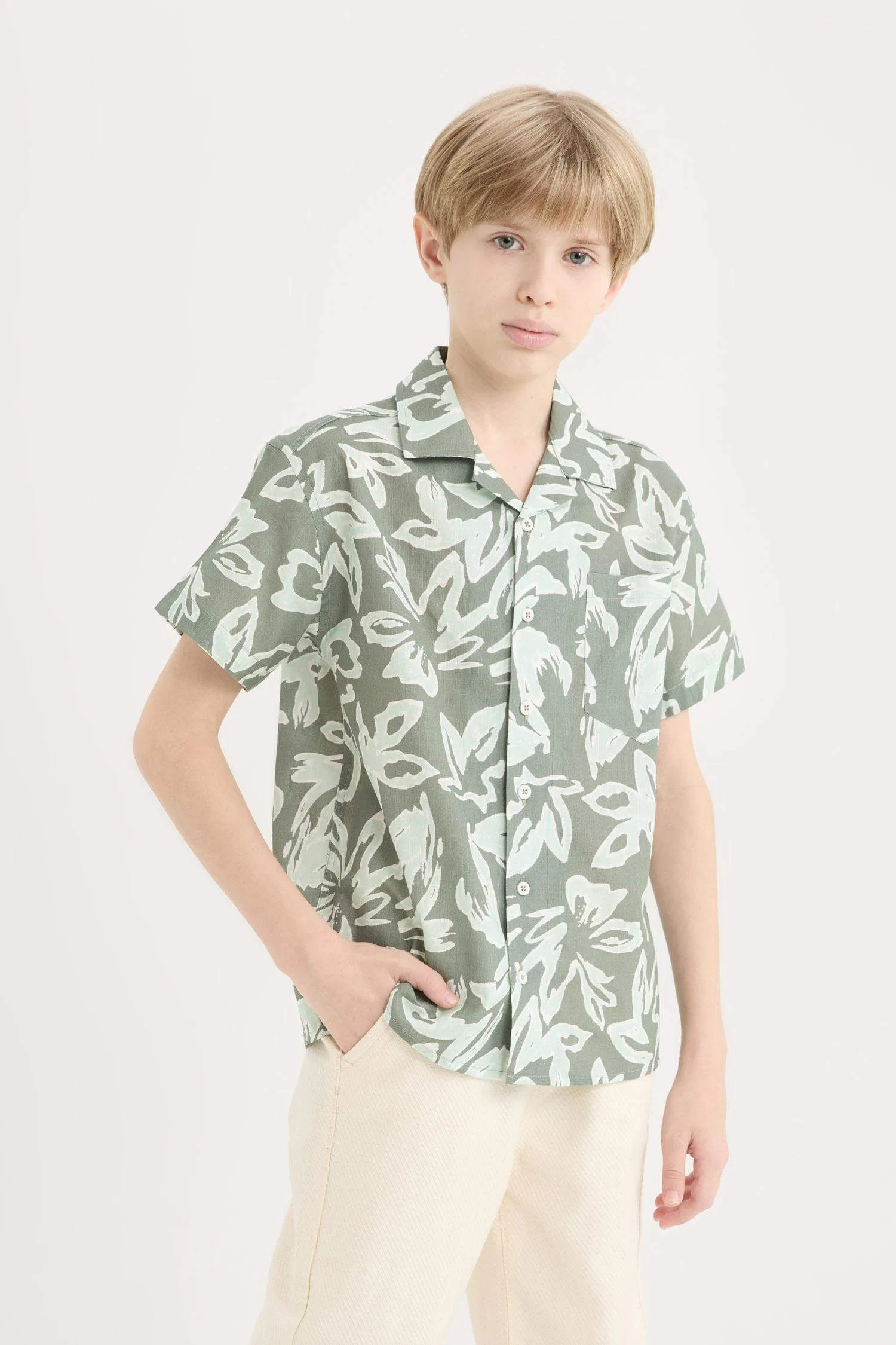 Boy Oversize Fit Polo Neck Short-Sleeve Shirt