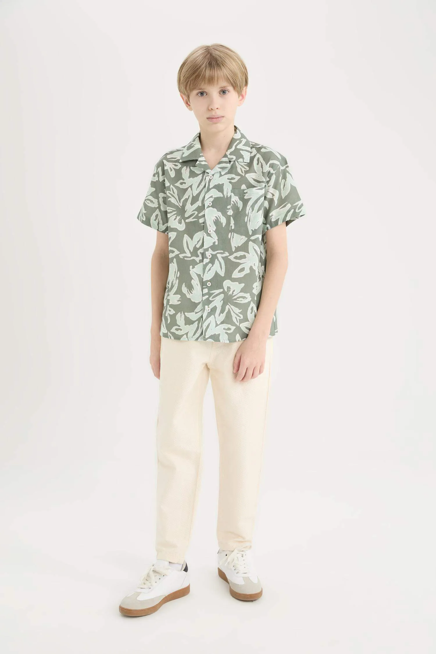 Boy Oversize Fit Polo Neck Short-Sleeve Shirt