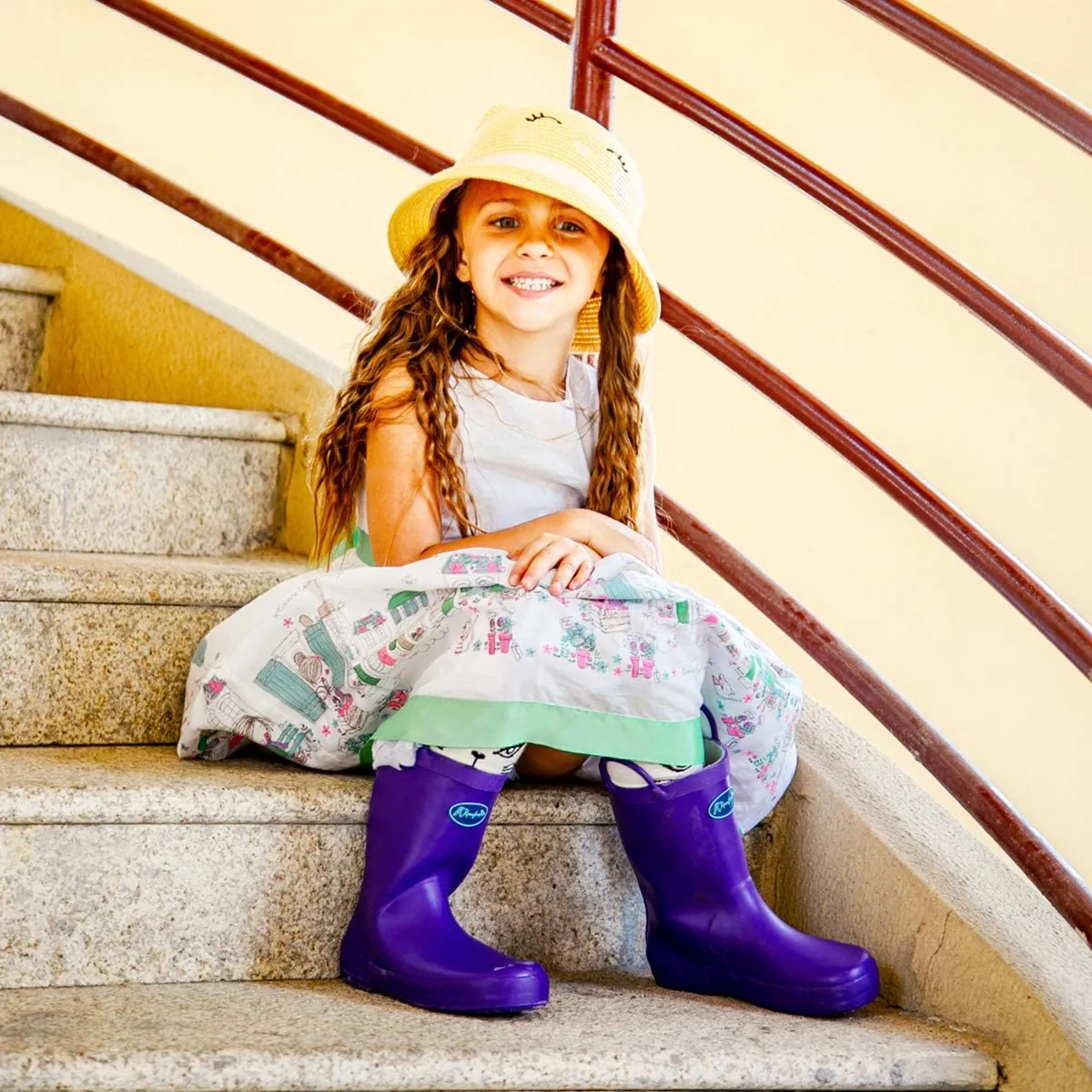 Boy&Girl Rain Boots Waterproof  Purple-KomForme