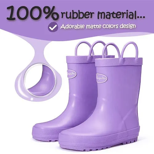 Boy&Girl Rain Boots Waterproof  Purple-KomForme