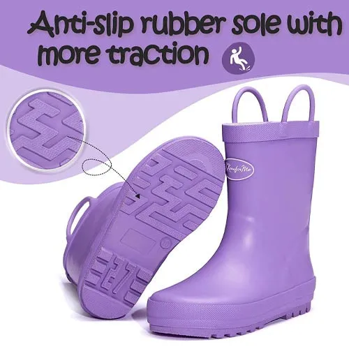 Boy&Girl Rain Boots Waterproof  Purple-KomForme