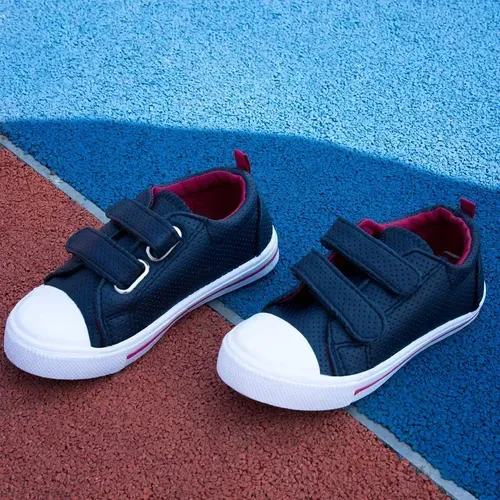 Boys and Girls Toddler Sneakers Navy PU - KKomForme