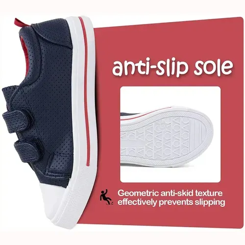 Boys and Girls Toddler Sneakers Navy PU - KKomForme