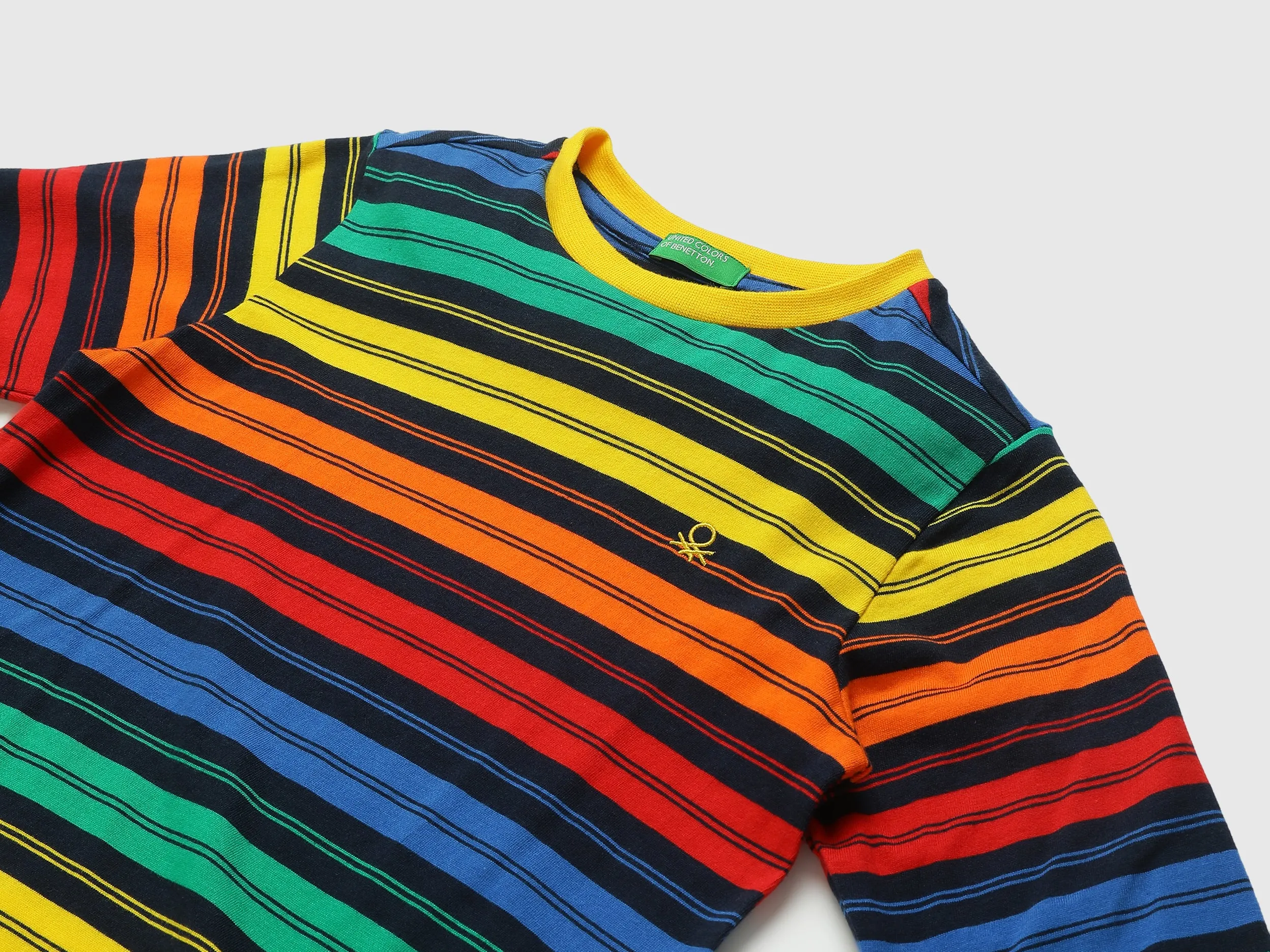 Boys Striped Round Neck T-shirt