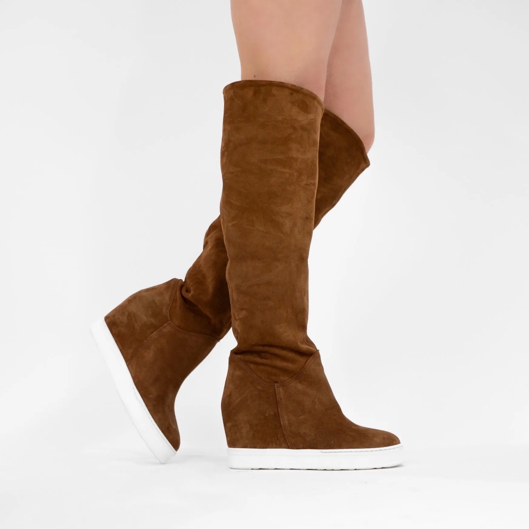 Brave Carmel Color Platform Wedge boot