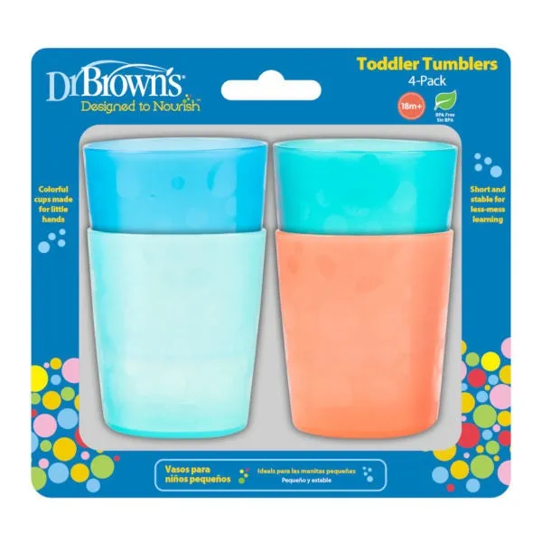[Bundle of 3] Dr Brown's Toddler Tumblers, 4-Pack