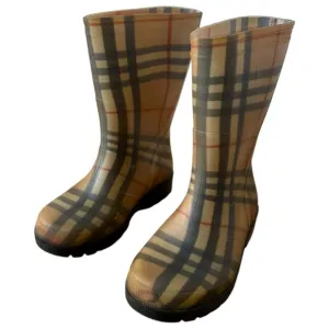 Burberry | Kids Rain Boots Designer Plaid Nova Check sz 11 Us -29Eu. GUC