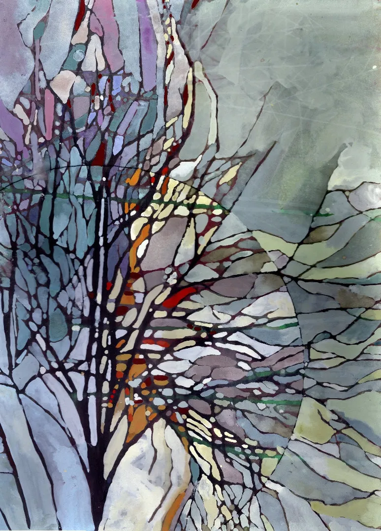 Burning Bush Original Painting by Nancy Tobin - Abstract