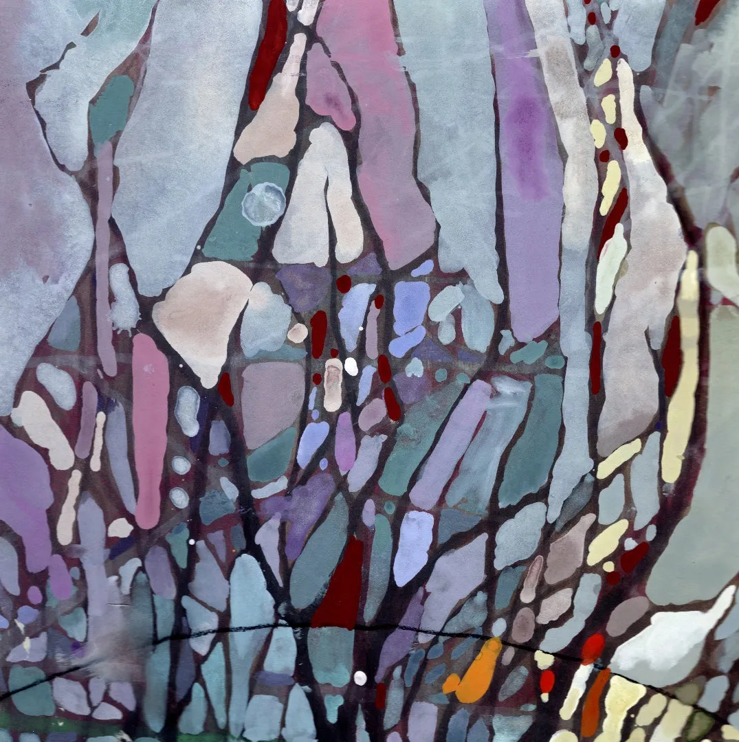 Burning Bush Original Painting by Nancy Tobin - Abstract