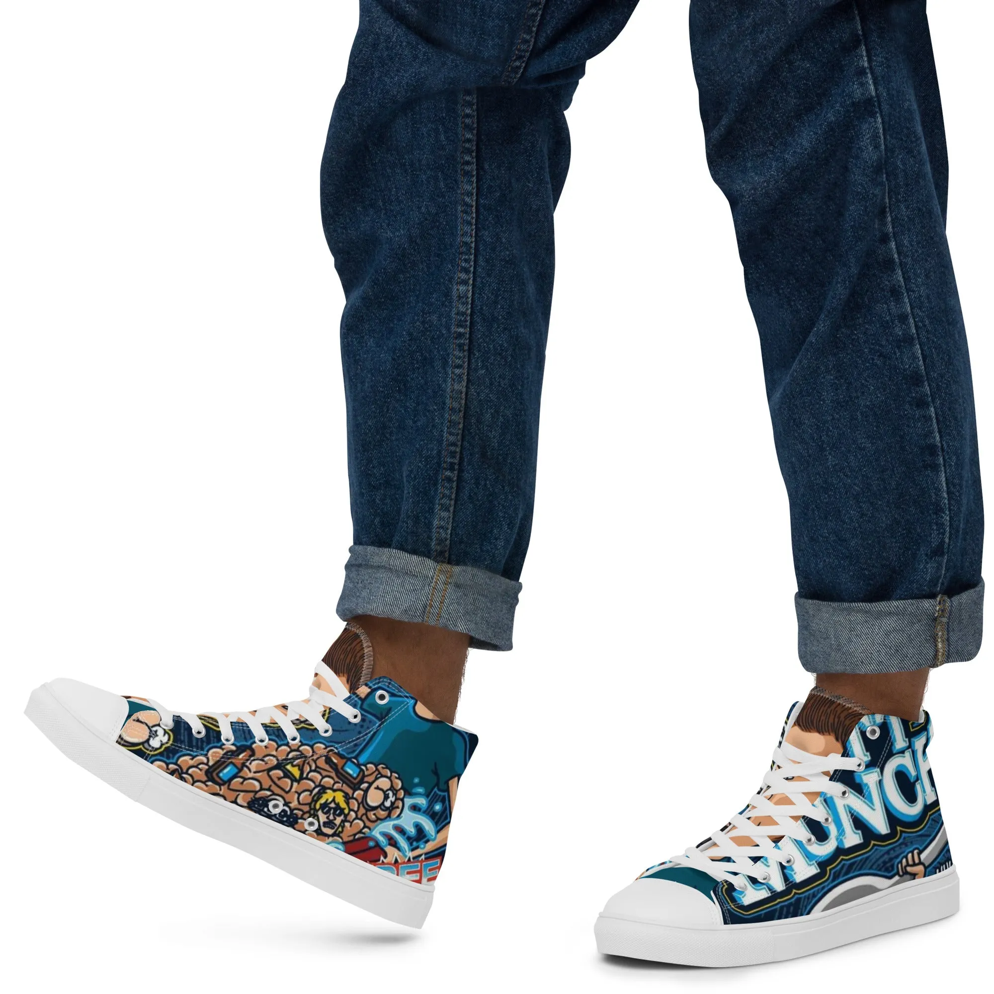Butt Munch high top canvas shoes