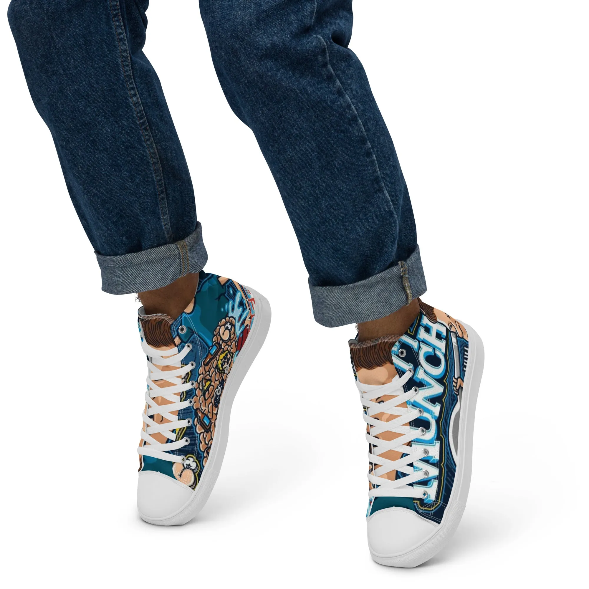 Butt Munch high top canvas shoes