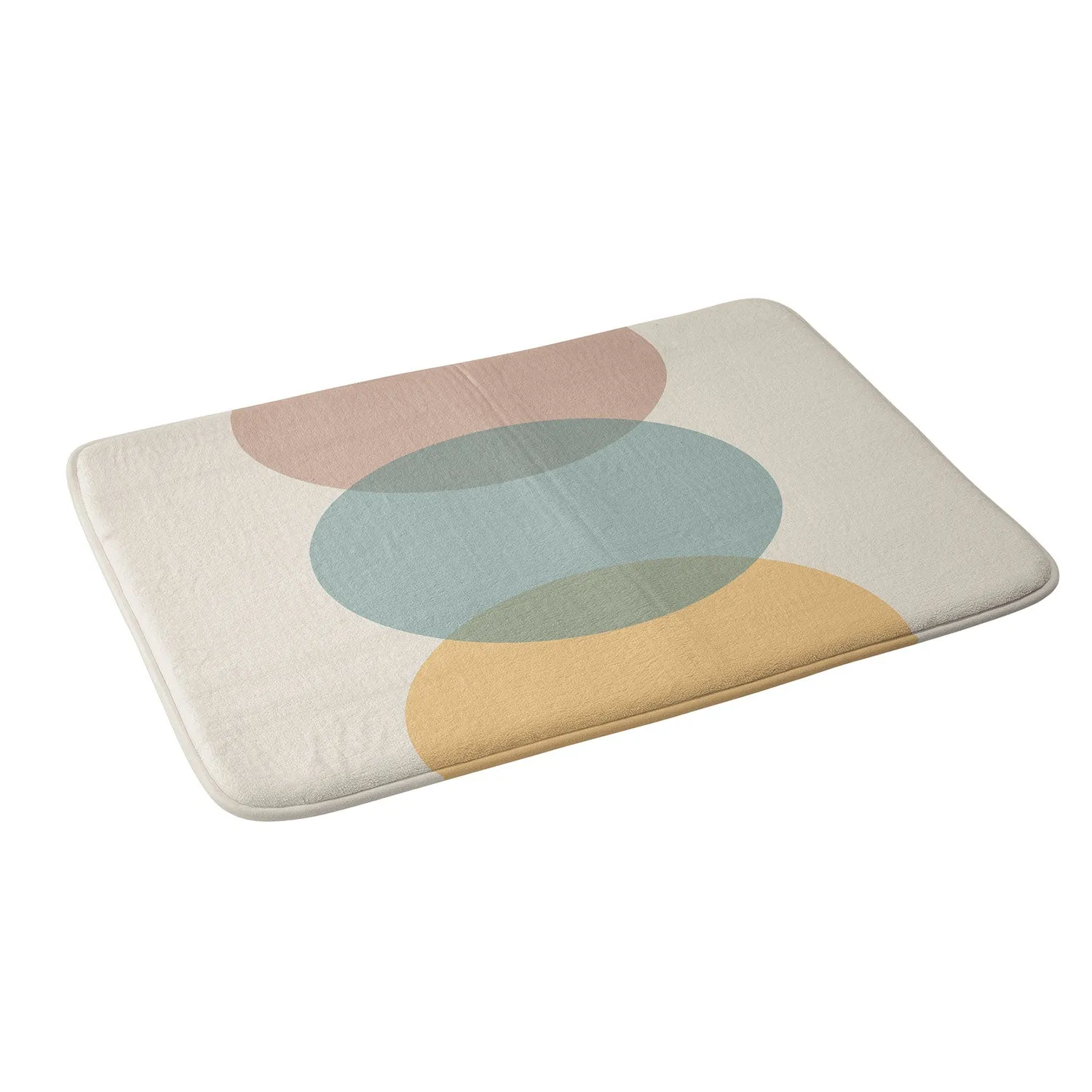 CIRCLE GRADIENT MELON MEMORY FOAM BATH MAT