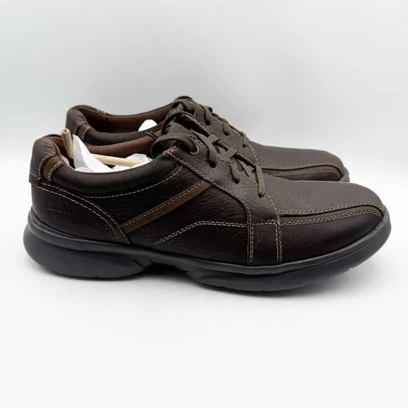 Clarks Mens Bradley Walk Shoe US 13M EU 47 Brown Leather Comfort NIB