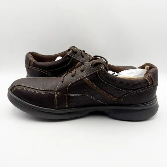 Clarks Mens Bradley Walk Shoe US 13M EU 47 Brown Leather Comfort NIB