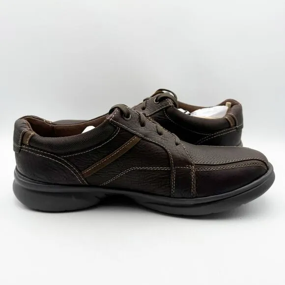 Clarks Mens Bradley Walk Shoe US 13M EU 47 Brown Leather Comfort NIB
