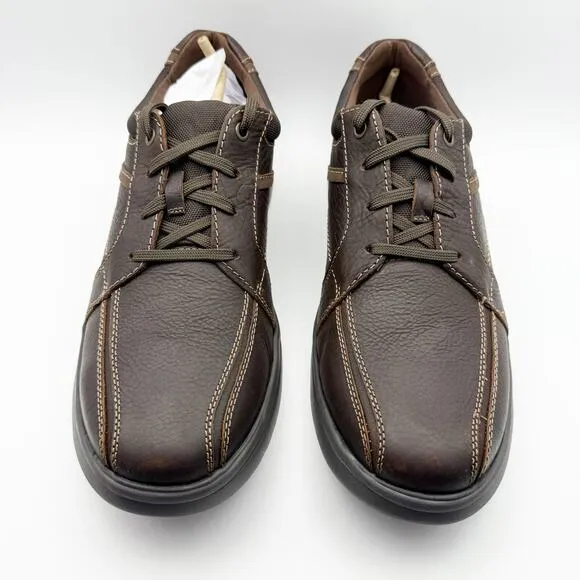 Clarks Mens Bradley Walk Shoe US 13M EU 47 Brown Leather Comfort NIB