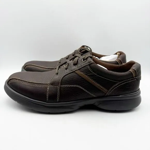 Clarks Mens Bradley Walk Shoe US 13M EU 47 Brown Leather Comfort NIB