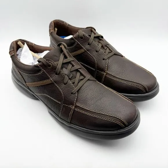 Clarks Mens Bradley Walk Shoe US 13M EU 47 Brown Leather Comfort NIB