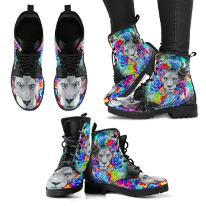 Colorful Lion Handcrafted Boots