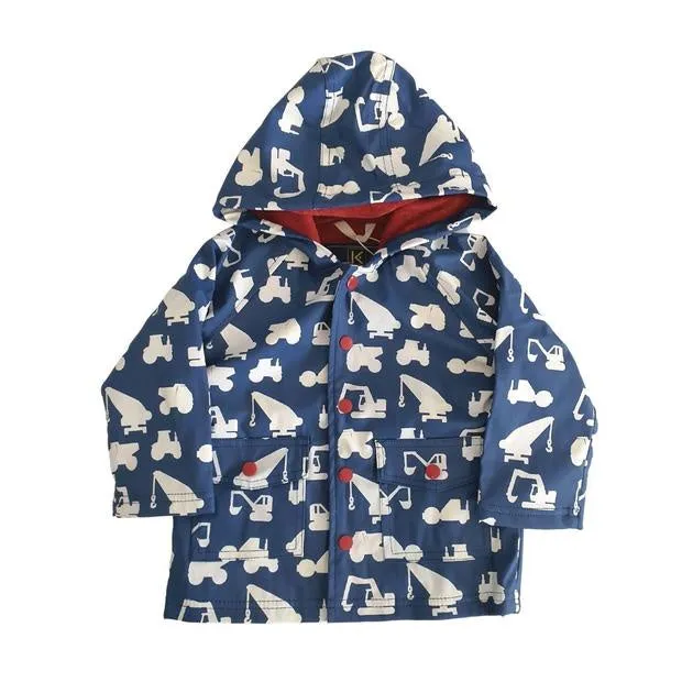Colour Changing Rain Jacket- Navy Construction