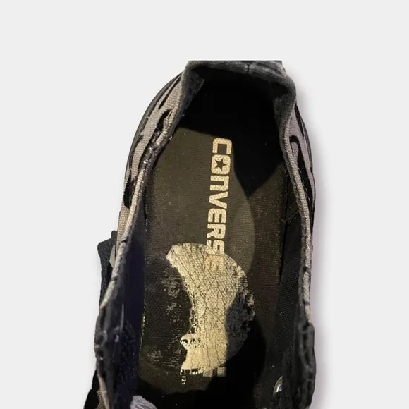 Converse All Star Low Tops Mustache Grey Black Men’s Size 5 Women’s Size 7