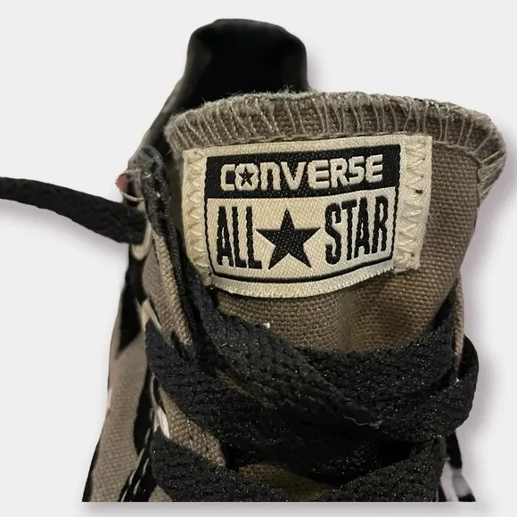Converse All Star Low Tops Mustache Grey Black Men’s Size 5 Women’s Size 7