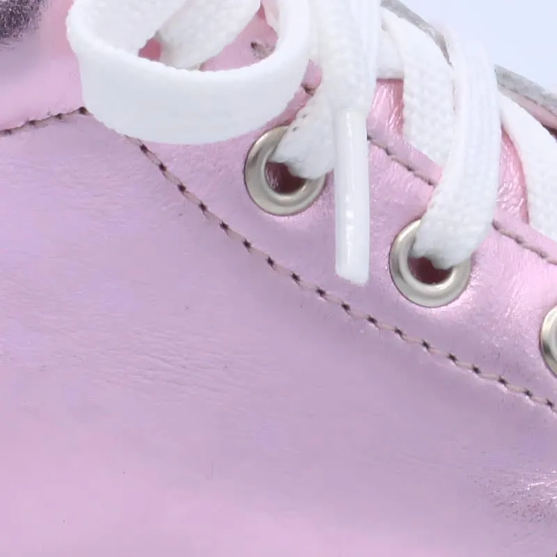 'Daniela' Girls Metallic Pink High-Tops