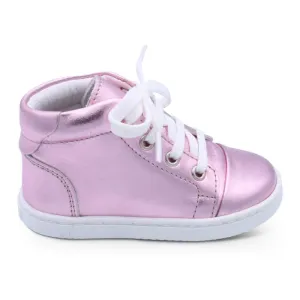 'Daniela' Girls Metallic Pink High-Tops
