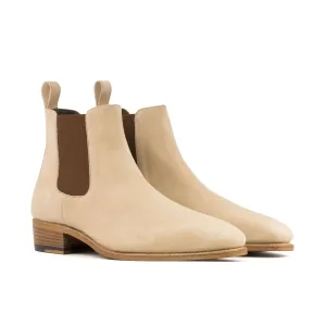 DapperFam Monza in Taupe Men's Italian Suede Chelsea Boot