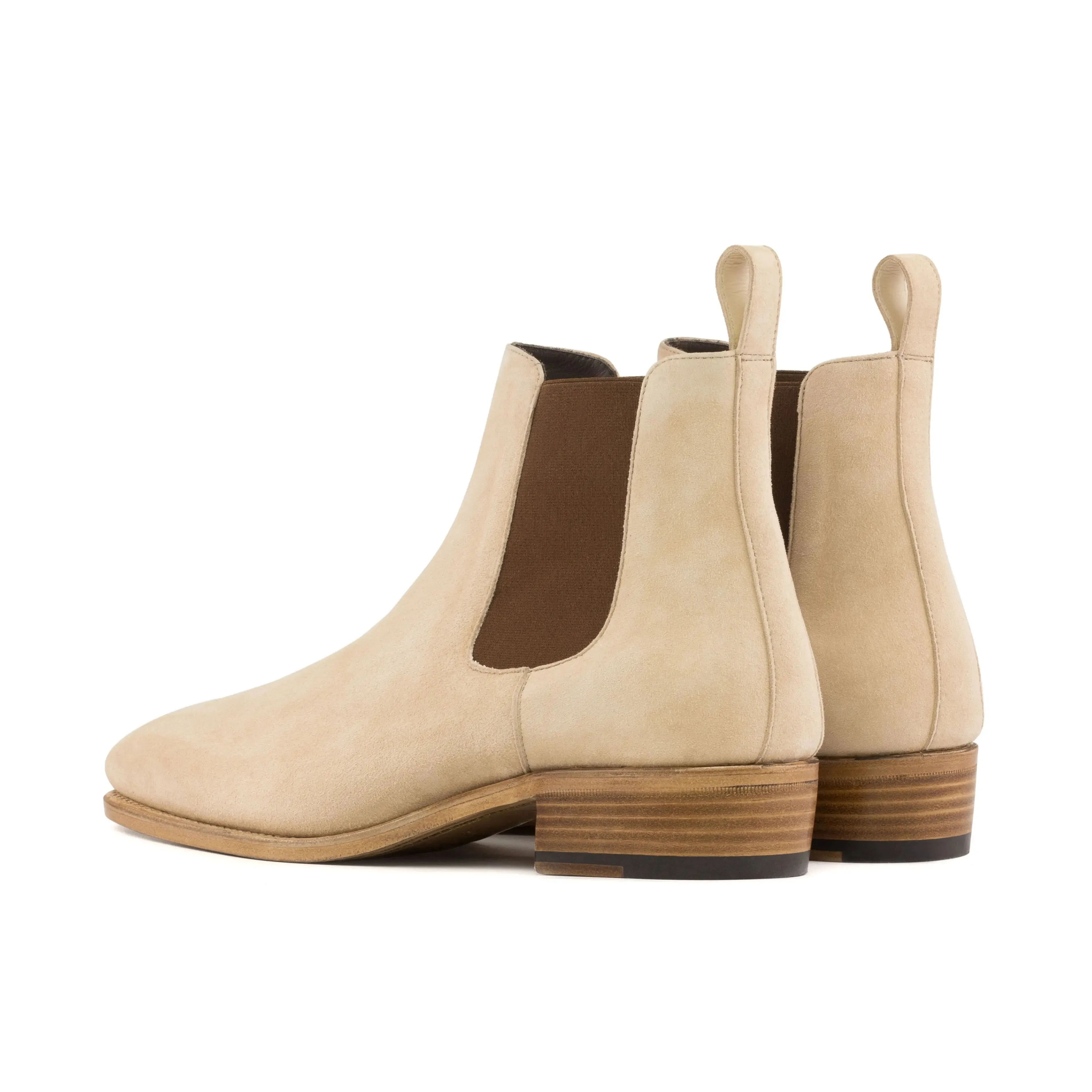 DapperFam Monza in Taupe Men's Italian Suede Chelsea Boot
