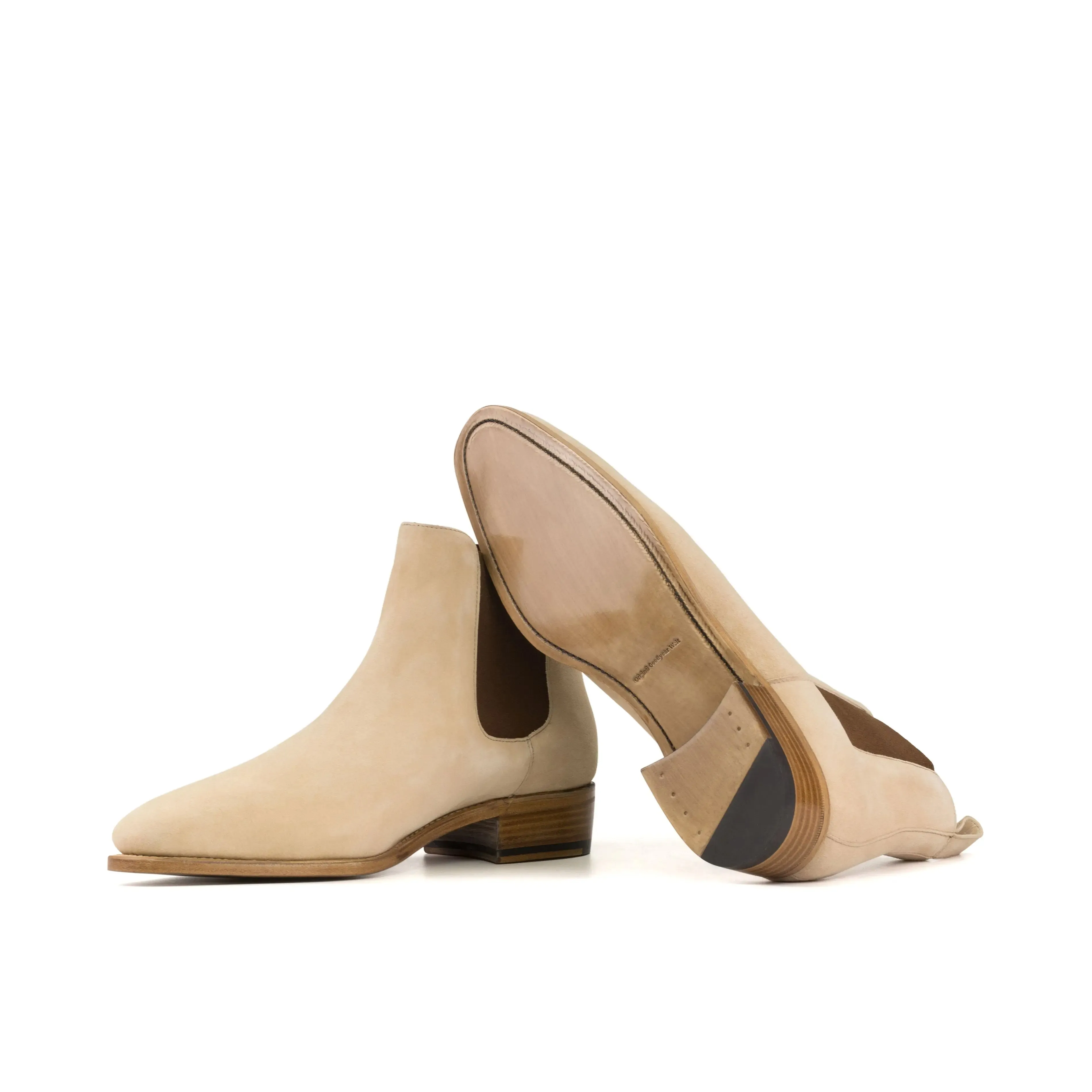 DapperFam Monza in Taupe Men's Italian Suede Chelsea Boot
