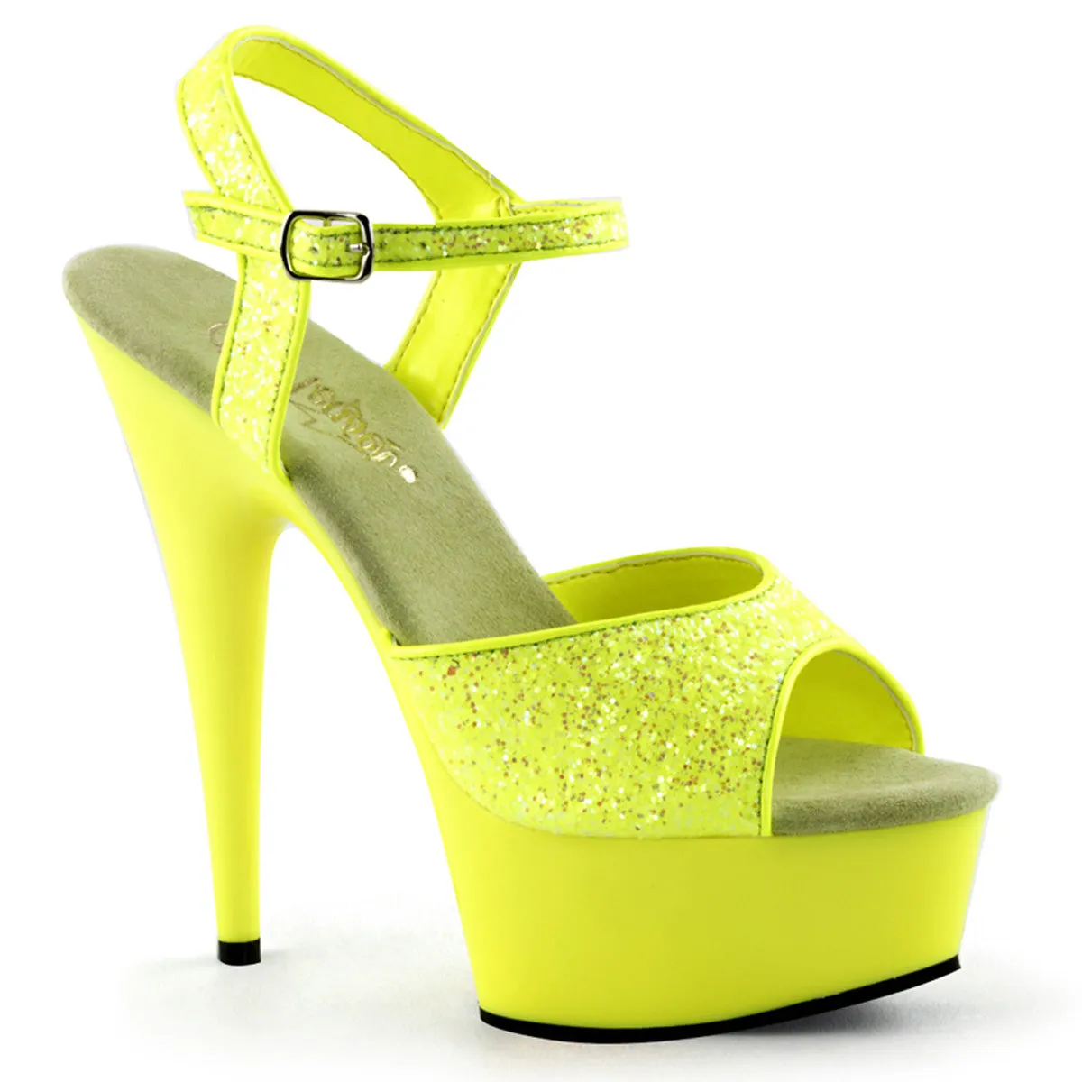 DELIGHT-609UVG  Neon Yellow Glitter/Yellow