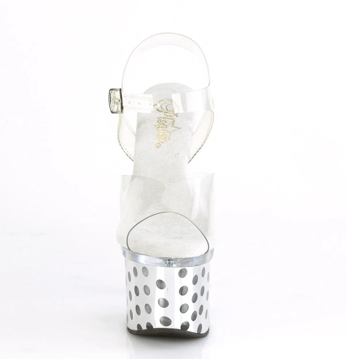 DISCOLITE-708DOTS  Clear/Silver Chrome